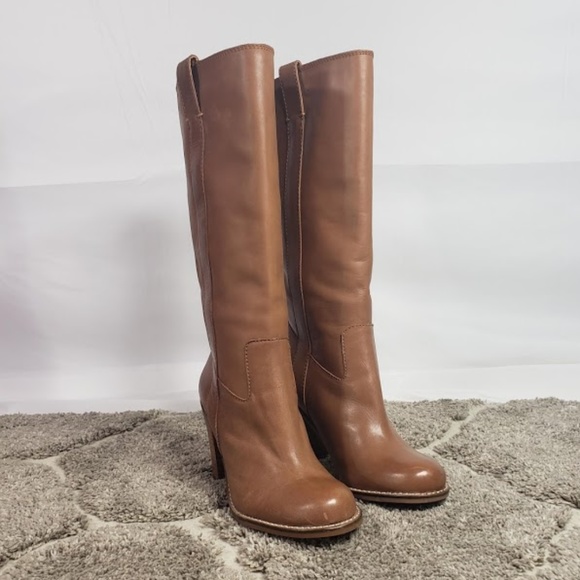 SOLD Lucky Brand Leather Rider Boots in Tuscany - Picture 2 of 8